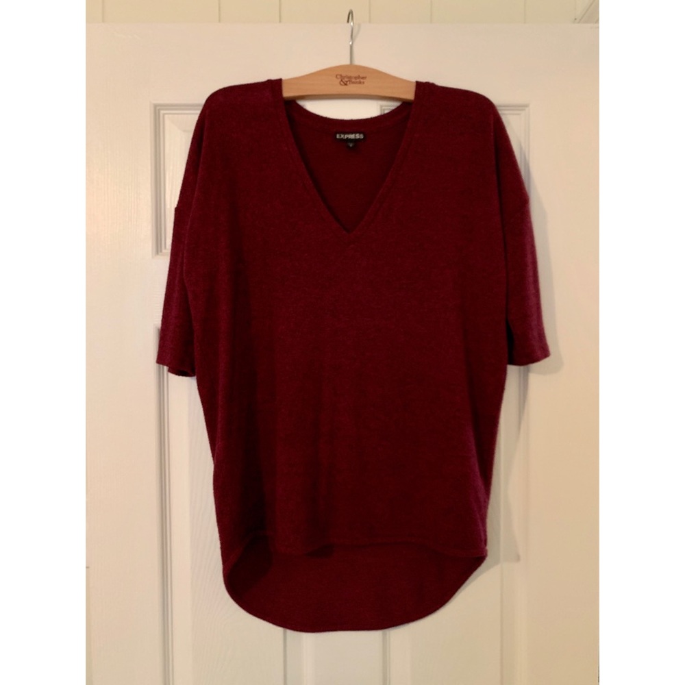 Express 3/4 Maroon Top